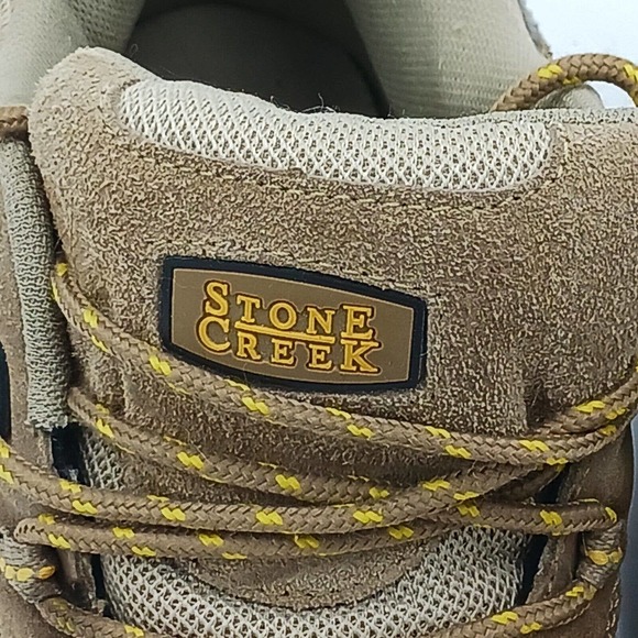 Stone Creek Suede Leather Upper Men's Sneaker Shoes Tan / Black Sz: 13 - Picture 7 of 16